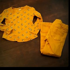 Old Navy PANTS ONLY Mustard Colored Size 4T